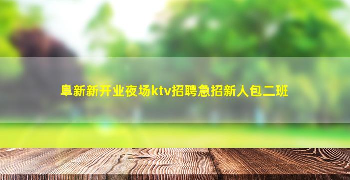 阜新新开业夜场ktv招聘急招新人包二班